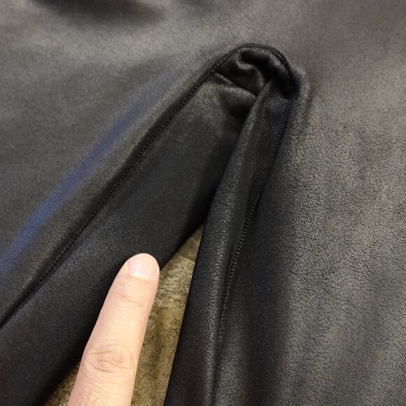 Spanx Faux Leather Leggings Women’s Medium Black High Rise Moto Chic - Picture 4 of 12